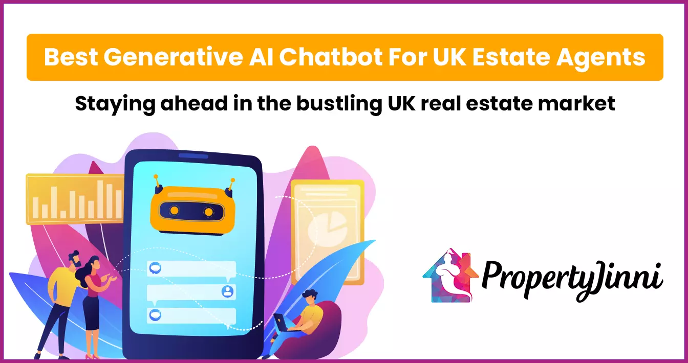 Image of PropertyJinni showing that estate agents are using PropertyJinni's gereative ai chatbot to engage with there website visiters and customers.